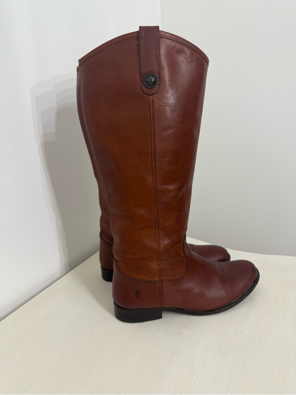 Frye Tall Leather Over-the-Knee Boots - Chestnut